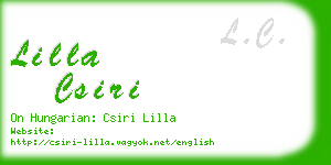 lilla csiri business card